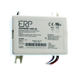ERP ESP060W-1400-42 Dimmable Constant Current LED Driver, 1400mA @ 58W, 24-42VDC