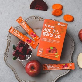 Perfect ABC Juice Collagen Jelly Sticks 20g 4 Boxes (Total 240 Packets) ABC Collagen Jelly Sticks 4 Boxes 240 Packets / 딱좋아 ABC주스 콜라겐 젤리스틱 20g 4박스 (총 240포) ABC 콜라겐 젤리스틱4박스 240포