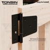 YONSIN 3.5inch Heavy Duty Strap Gate Hinges, Black Shed Door