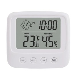 LABO Muli-Functional Digital Thermometer Hygrometer Alarm Clock Calendar Electric Thermometer Hygrometer Digital Calendar Digital Clock Indoor Thermometer Hygrometer Thermo-Hygrometer