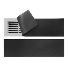 PATIKIL Rectangle Magnetic Vent Covers 12x3.5 Inch, 2 Pcs Floor Air Vent Blocker Covers Register Sound Proof Cover for Home Floor Wall Ceiling, Black