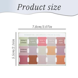 Tabanzhe Bible Tabs 75PCS Bible Tabs Index Stickers for Women Men Study Journaling Supplies Large Print Laminated Tab Christian Gift with Positioning Guide and Blank(Style A)