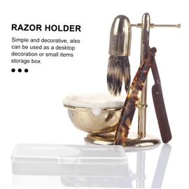 Outanaya 10Pcs Razor Blade Disposal Boxes Design for Safe Storage Disposal of Double Edged Blades Durable Plastic Desktop Containers for Barbershop Salon Use