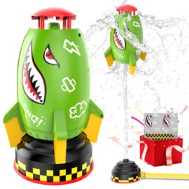 Skirfy Outdoor Water Sprinkler for Kids Toys,Summer Water Rocket Launcher for Kids,Outdoor Water Toy Backyard Lawn Birthday Gift for Girls Boys Age 3 4 5 6 7 8 Year Old