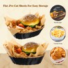 Yalikop 12 Pack Oval Poly Wicker Basket 9 x 6