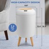Pukomc Smart Induction Waterproof Trash Can for Bathroom, Bedroom, Office