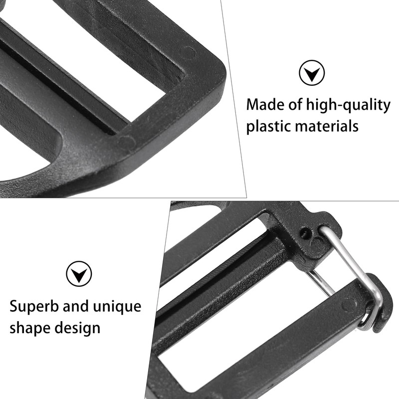 VILLFUL 20Pcs Webbing Buckles Diy Triangle Strap Buckles for Bags