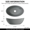 Dolonm Bathroom Vessel Sink, Concrete Vessel Bathroom Sink in Grey