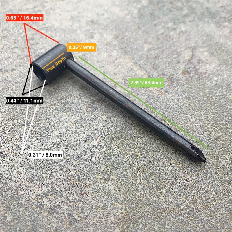 Truss Rod Wrench 5/16” w/Phillips Head Screwdriver Fits Gibson, ESP