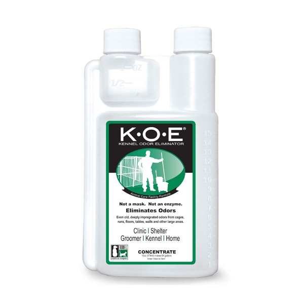 Thornell KOE Kennel Odor Eliminator Concentrate, Odor Eliminator for Strong Odors, Great for Cages, Runs, Floors & More, Pet Odor Eliminator for Home & Kennel w/Safe, Non-Enzymatic Formula, 16 oz