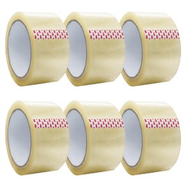 GSL Packing Tape - Parcel Tape - Tape - 6 Rolls (48mm x 60m) - Strong Heavy Duty Clear Tape for Packing Boxes, Secure Packaging Tape for Moving House, long term storage, sticky (Clear, 6 rolls)