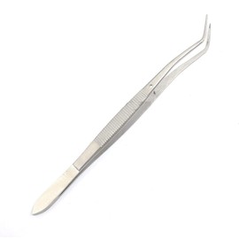 OdontoMed2011® Meriam Foil Dental Cotton Tweezer Serrated Angled Beak Dressing Pliers Tip Stainless Steel Dentist-Instruments 6" (15 cm) ODM