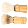 FRCOLOR 6pcs Men Shaving Brush Wood Handle Beard Brush for