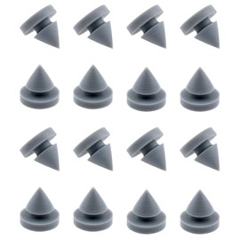 Zangc Hinge Outlet Door Silencers 1/2 Inch Diameter Hinge Outlet Door Silencers for Heavy Anti-Collision Nails of Metal and Wood Doors (Grey)-16PCS