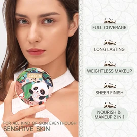 CATKIN Panda Land Foundation Full Coverage, Breathable, Pillow-like Foundation with Nourishing and Long-Lasting Formula, 15 g x 2 (W11 Light, 15 g x 2)