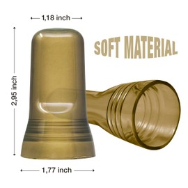 Esatto 24 Pieces Pour Spout Covers Champagne Liquor Bottle Toppers, Universal Bottle Pour Dispenser, Liquor Bottle Covers Bottle Cover Dust for Home Kitchen Tools Supplies (Champagne)