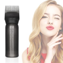 XOUDKE Hair Applicator Bottle 160 ml Hair Oil Comb Applicator, Hair Dye Brush Bottle, Root Comb Applicator Bottle Hair for Hair Dye, Black