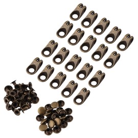 20 Pcs/Lot Boot Hooks Lace Fittings With Rivets Camp Hike Climbing Repair Shoes Buckles Hooks Accessories Bronze