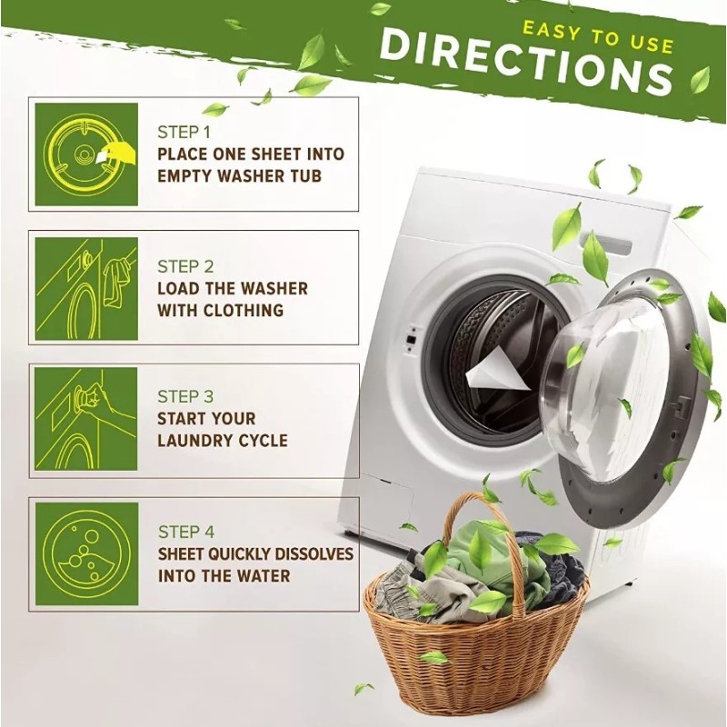 Renuv Laundry Detergent Sheets 100 loads - Eco Friendly Laundry