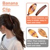 4 Stück Banana Hair Clip Vintage Fischschwanz Haarspange Französische Bananen