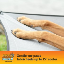 Coolaroo On-The-Go Elevated Dog Bed Kit – Portable & Cooling Travel Cot with HeatShield Fabric for Small Dogs, Lightweight & Compact, Includes Matching Carry Bag & Everglade Green Bonus Cover, Small