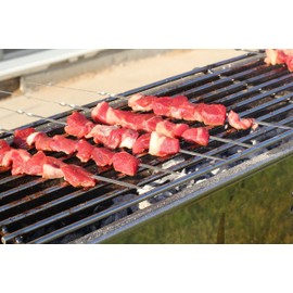 CharbabGrill 13-inch Stainless Steel Flat Shish Kebab BBQ Skewers Value Pack of (100)