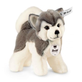 Steiff Bernie Husky Plush, Grey/White