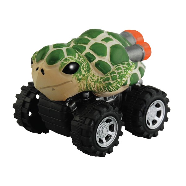 Deluxebase Wild Zoomies - Sea Turtle from Friction powered toy monster trucks with cool animal riders, great Sea Turtle toys for boys and girls
