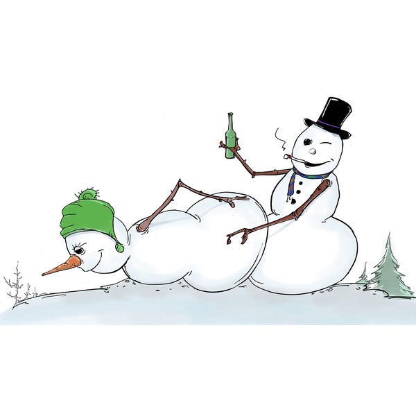 Funny Holiday Cards | Naughty Snowman Christmas Card Set | Three 4x6" Greeting Cards with Envelopes | Unique, Hilarious, and Original Designs | Assorted Box Set