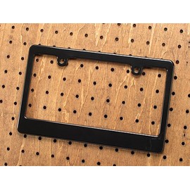 MOONEYES NF-MG130PL-MON License Plate Frame for Motorcycles 4.8 fl oz (126 cc) or above, Black Plain_NF-MG130PL-MON