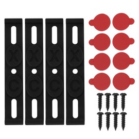 SING F LTD 4Pcs Car License Plate Holder Frameless Number Plate Holder License Plate Clips Bracket Suitable for Euro Standard License Plate, Black