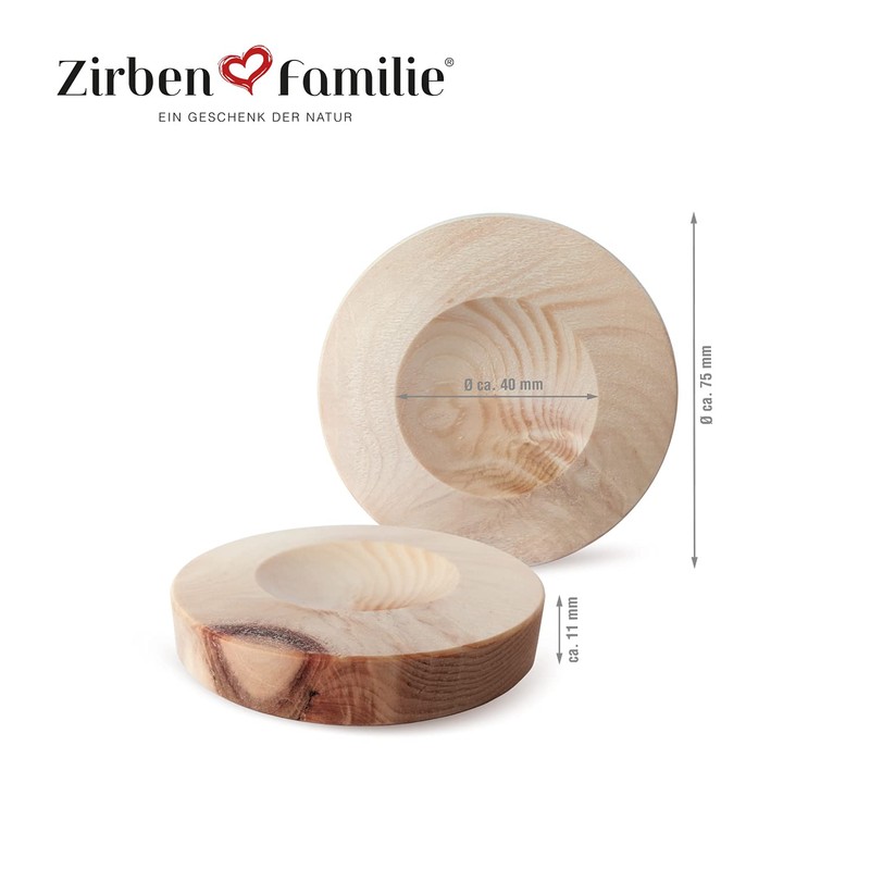 Pine Family Original Zirbenkugel Storage, Wood, natural, 1.1 X 7.5