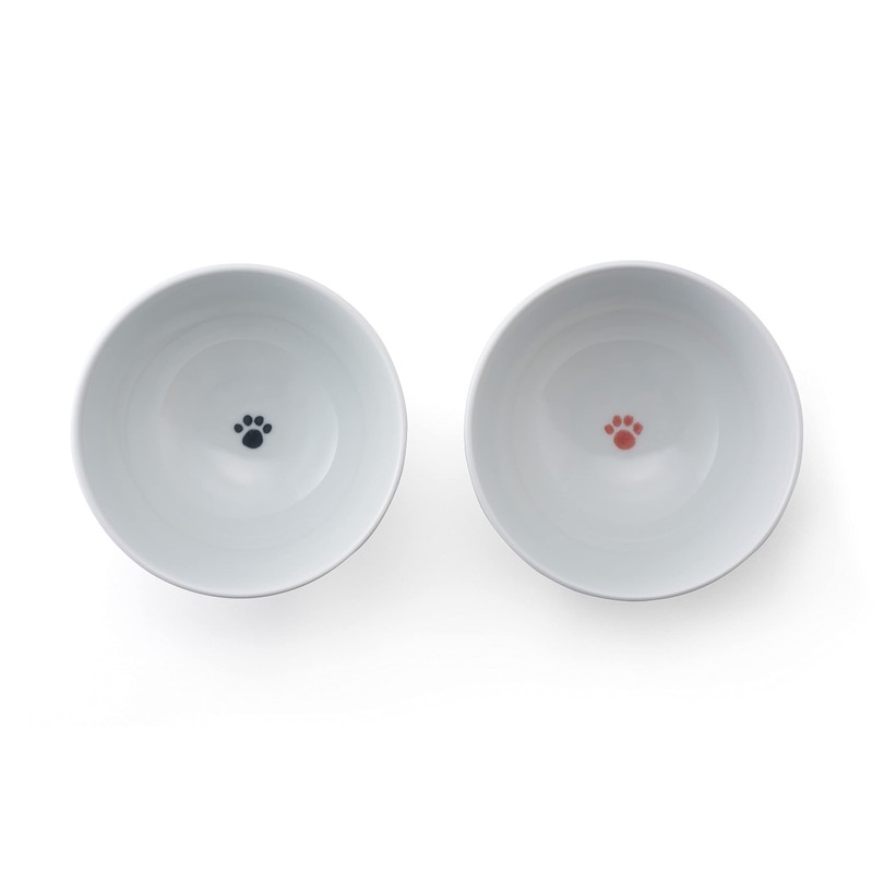 Arita Ware Foot and Cat Drainer Rice Bowl (Red, 1