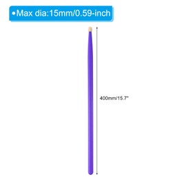 MECCANIXITY 2 Pair Maple Wood Drumstick Anti Slip Handle Grips 5A Purple Classic Drum Stick Wood Tip for Drumming Musical Instrument Percussion