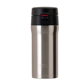Atlas CURRENT ACW-352SV One-Touch Coffee Bottle, 0.1 gal (0.35 L), Silver, Coffee, Vacuum, Insulated, Double Layer, Double Layer, Stainless Steel