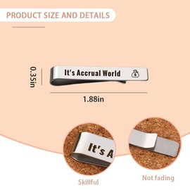 Tie Clip for Accountant Gifts for Dad Grandpa Fathers Day Gift for Men Auditor Gifts for Boyfriend Husband Anniversary Birthday Present for Bookkeeper Appreciation Gift for Men Accounting Tie Clips