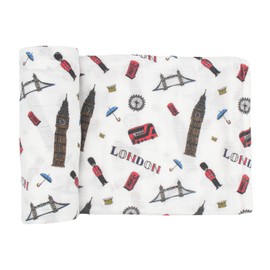 immispace Ultra Soft Swaddle Blanket, Muslin Blankets for Girls & Boys, Baby Receiving Swaddles, Newborn Gifts, Large 47 x 47 Inches (London)