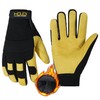 HANDLANDY Winter Work Gloves, Insulated Leather Working Gloves for Men