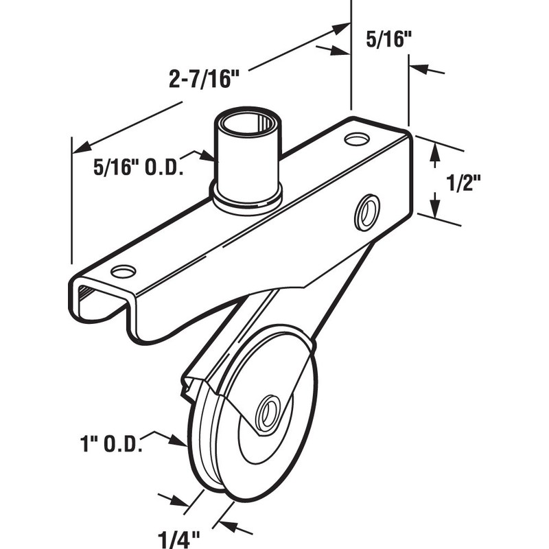 Prime-Line B 702 1 In. Steel Screen Door Roller (2