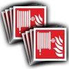 8-Pack - Fire Hose Reel Point Sticker Signs - Waterproof,