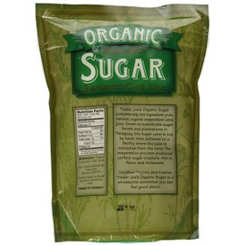 Trader Joe's Organic Sugar Evaporated Cane Juice Certified USDA Organic Certified Organic Quality Assurance International and Kosher (QAI) 2 Pound Bag (32 Oz)