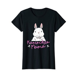 Rabbit Mum Funny Rabbit & Rabbit T-Shirt, black