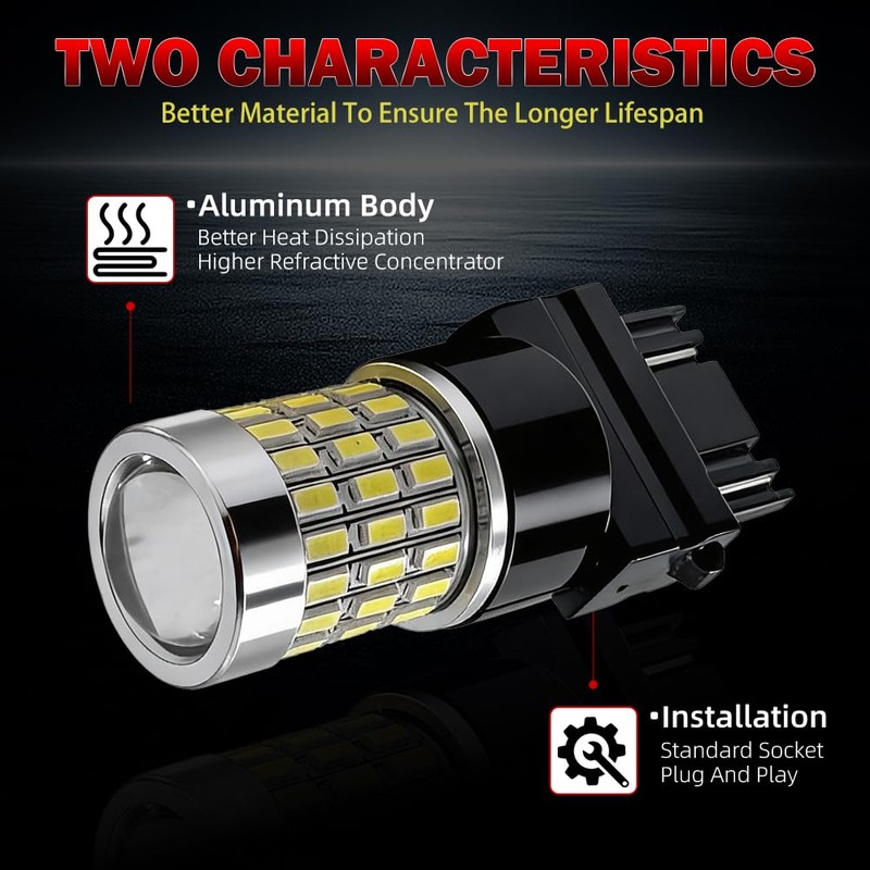 TEENRAM 3157 Brake Tail Light Bulbs For Toyota Tundra 2007-2021,