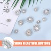 16 Pieces Pearl Buttons, Pearl Rhinestone Buttons, 3 Sizes, Pearl