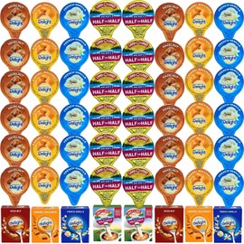 Coffee Creamer Singles Variety Pack Packaged by Bools, International Delight Mini Coffee Creamer & Mini Moo's 4 Flavor Assortment (48 Pack) for Home, Office, Coffee, Bar, Gift