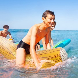 4 Pcs Pool Floats Inflatable Raft Pool Games for Kids Ages 8-12 and Adults Log Pool Float Toys Inflatable Fun Floating Water Joust Games for Family Beach Swimming Pool Party Sports Supplies