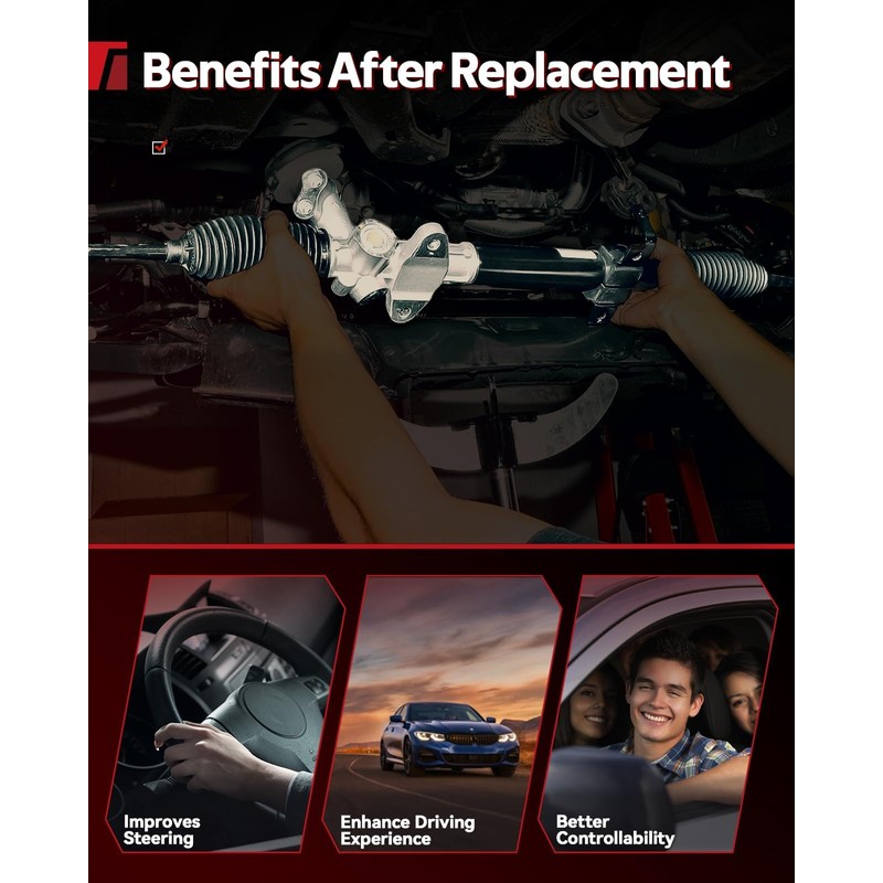 Torchbeam Rack and Pinion Steering Assembly fit for TSX 2004-2008,