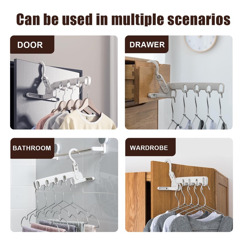Door Coat Hook Foldable Wall Clothes Rack - 1 Piece