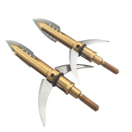 ZSHJG 6pcs Arrowheads Hunting Tips for Bow 100 Grain Archery Sharp Blades Hunting Tips Broadheads for Arrow and Bow