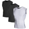 DEVOPS 2~3 Pack Men's Athletic Compression Shirts Sleeveless